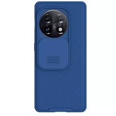 Карбонова накладка Nillkin Camshield (шторка на камеру) для OnePlus 11, Синій / Blue