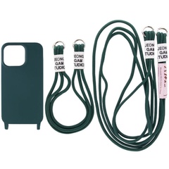 Чехол TPU two straps California для Apple iPhone 13 (6.1") Зеленый / Forest green