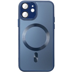Чохол TPU+Glass Sapphire Midnight with MagSafe для Apple iPhone 12 (6.1"), Синий / Deep navy