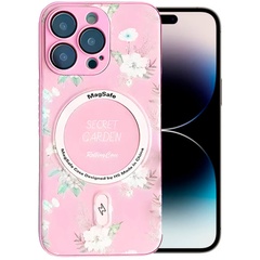 TPU+PC чохол Secret Garden with MagSafe для Apple iPhone 14 Pro Max (6.7"), pink