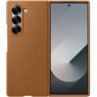 Шкіряний чохол Leather Case (AAA) для Samsung Galaxy Z Fold6, brown