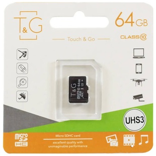 Карта памяти T&G microSDXC (UHS-3) 64 GB class 10 (без адаптера) Черный