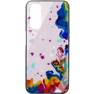 TPU+Glass чехол Diversity для Realme 7 Stains multicolored