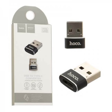 Перехідник Hoco UA6 OTG USB Female to Type-C Male, Белый
