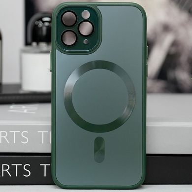 Чехол TPU+Glass Sapphire Midnight with MagSafe для Apple iPhone 12 Pro Max (6.7") Зеленый / Forest green