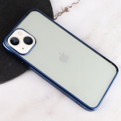Прозорий силіконовий чохол глянсове окантування Full Camera для Apple iPhone 13 mini (5.4"), Синий