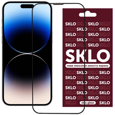 Защитное стекло SKLO 3D для Apple iPhone 15 Plus / 16 Plus (6.7") Черный