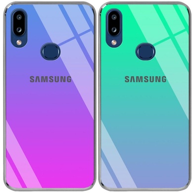TPU+Glass чехол Gradient Rainbow с лого для Samsung Galaxy A10s
