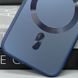 Чехол TPU+Glass Sapphire Midnight with MagSafe для Apple iPhone 12 (6.1") Синий / Deep navy
