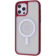 TPU+PC чехол Shadow Matte with Magnetic Safe для Apple iPhone 12 Pro / 12 (6.1") Красный / Red