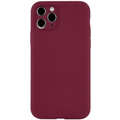 Чехол Silicone Case Full Camera Protective (AA) NO LOGO для Apple iPhone 12 Pro Max (6.7") Бордовый / Plum