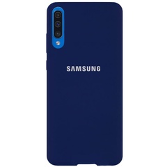 Чехол Silicone Cover Full Protective (AA) для Samsung Galaxy A50 (A505F) / A50s / A30s Темно-синий / Midnight blue
