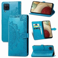 Шкіряний чохол (книжка) Art Case з візитниці для Samsung Galaxy A12 / M12, Синий