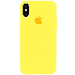 Чохол Silicone Case Full Protective (AA) для Apple iPhone X (5.8 ") / XS (5.8"), Желтый / Yellow