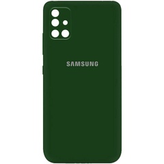 Чехол Silicone Cover My Color Full Camera (A) для Samsung Galaxy A51 Зеленый / Dark green
