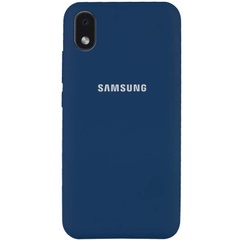 Чехол Silicone Cover Full Protective (AA) для Samsung Galaxy M01 Core / A01 Core Синий / Navy Blue