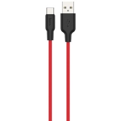 Дата кабель Hoco X21 Plus Silicone Type-C Cable (1m), Black / Red