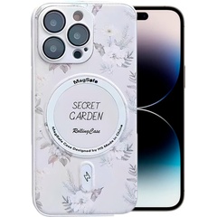TPU+PC чохол Secret Garden with MagSafe для Apple iPhone 14 Pro Max (6.7"), white