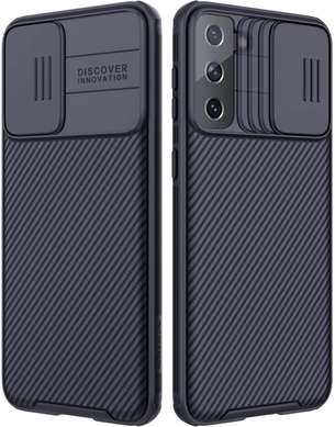 Карбонова накладка Nillkin Camshield (шторка на камеру) для Samsung Galaxy S21+, Чорний / Black