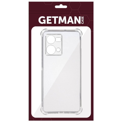 TPU чохол GETMAN Ease logo посилені кути Full Camera для Oppo Reno 7 4G, Безбарвний (прозорий)