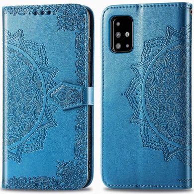 Шкіряний чохол (книжка) Art Case з візитницею для Samsung Galaxy A51, Синий