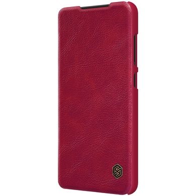Кожаный чехол (книжка) Nillkin Qin Pro Camshield для Samsung Galaxy S22 Ultra Красный