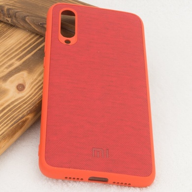TPU чехол Textile Logo для Xiaomi Mi 9, Красный
