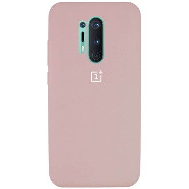 Чехол Silicone Cover Full Protective (AA) для OnePlus 8 Pro Розовый / Pink Sand