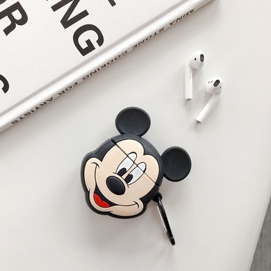 Силіконовий футляр Disney series для навушників AirPods 1/2 + карабін, Микки Маус