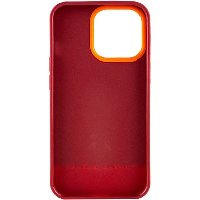 Чехол TPU+PC Bichromatic для Apple iPhone 13 Pro (6.1") Brown burgundy / Orange