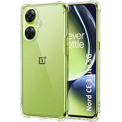 TPU чехол GETMAN Ease logo усиленные углы Full Camera для OnePlus Nord CE 3 Lite Бесцветный (прозрачный)