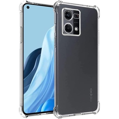 TPU чехол GETMAN Ease logo усиленные углы Full Camera для Oppo Reno 7 4G Бесцветный (прозрачный)