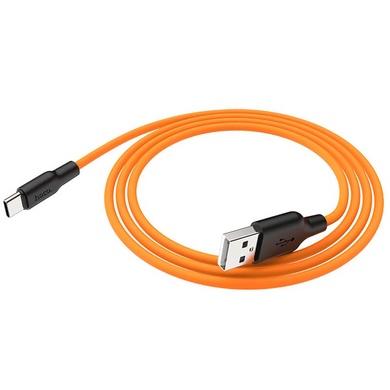 Дата кабель Hoco X21 Plus Silicone Type-C Cable (1m) Black / Orange
