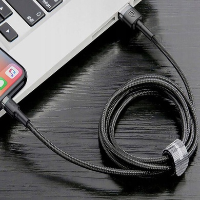 Дата кабель Baseus Cafule Lightning Cable 2.4A (0.5m) (CALKLF-A) Серый / Черный