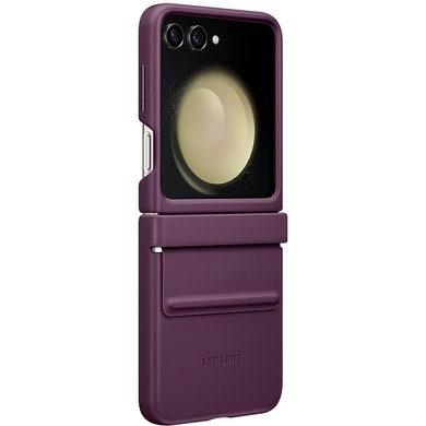 Кожаный чехол Leather Case (AAA) для Samsung Galaxy Z Flip5 Purple