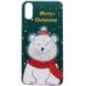 TPU чехол Merry Christmas с жидкостью для Apple iPhone XR (6.1"), Медведь