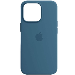 Чехол Silicone case (AAA) full with Magsafe and Animation для Apple iPhone 13 Pro (6.1") Синий / Blue Jay