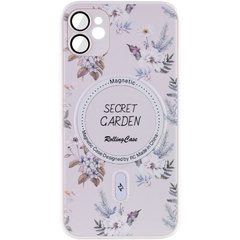 TPU+PC чехол Secret Garden with MagSafe для Apple iPhone 12 (6.1") White