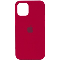 Чехол Silicone Case Full Protective (AA) для Apple iPhone 12 Pro Max (6.7") Красный / Rose Red