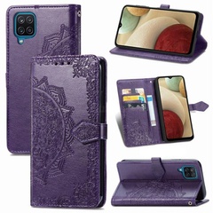 Кожаный чехол (книжка) Art Case с визитницей для Samsung Galaxy A12 / M12 Фиолетовый