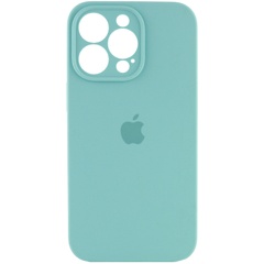 Чехол Silicone Case Full Camera Protective (AA) для Apple iPhone 13 Pro (6.1") Бирюзовый / Marine Green