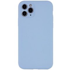 Чехол Silicone Case Full Camera Protective (AA) NO LOGO для Apple iPhone 12 Pro Max (6.7") Голубой / Lilac Blue