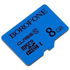 Карта памяти Borofone microSDHC 8GB TF high speed Card Class 10 Синий