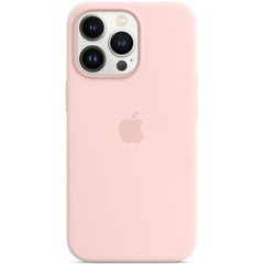 Чехол Silicone Case Full Protective (AA) для Apple iPhone 15 Pro (6.1") Розовый / Chalk Pink