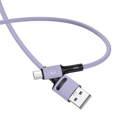 Дата кабель USAMS US-SJ435 U52 USB to MicroUSB (1m), Фіолетовий