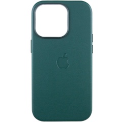 Шкіряний чохол Leather Case (AAA) with MagSafe and Animation для Apple iPhone 14 Pro Max (6.7"), Forest Green