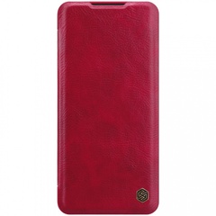 Кожаный чехол (книжка) Nillkin Qin Series для Xiaomi Mi 11 Lite 5G, Красный