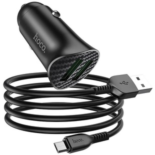 АЗУ Hoco Z39 QC3.0 (2USB) + MicroUSB Черный