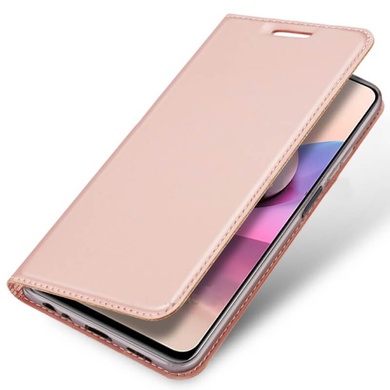 Чехол-книжка Dux Ducis с карманом для визиток для Xiaomi Redmi Note 10 / Note 10s Rose Gold