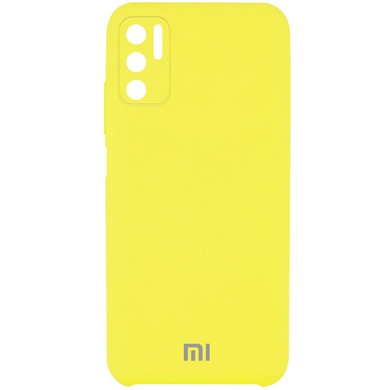 Чохол Silicone Cover Full Camera (AAA) для Xiaomi Redmi Note 10 5G / Poco M3 Pro, Желтый / Bright Yellow